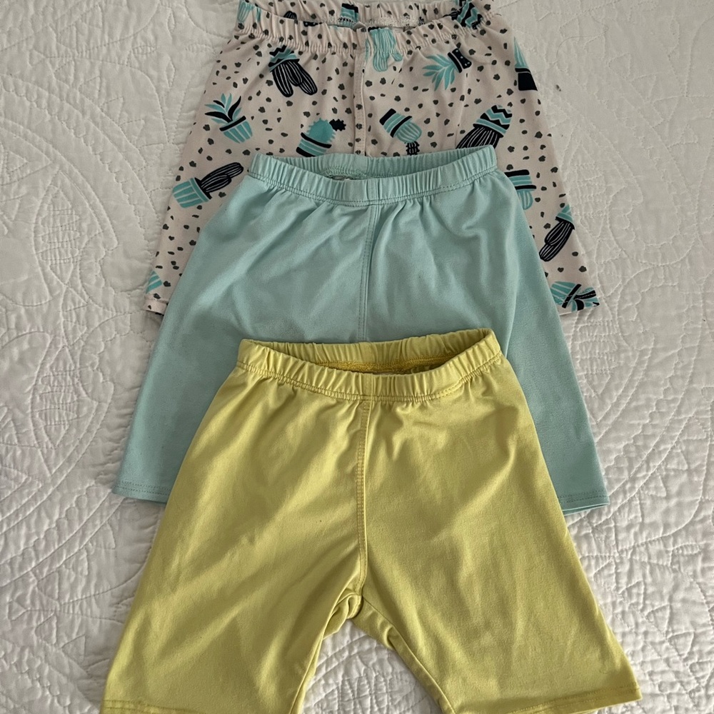 Bundle of little girls biker shorts